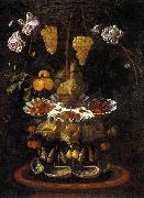Juan de Espinosa A fountain of grape vines, roses and apples in a conch shell Germany oil painting artist